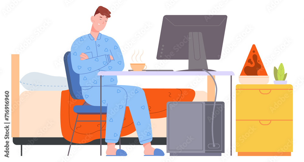 Remote computer workplace. Freelancer work from home Remote computer workplace. Freelancer work from home