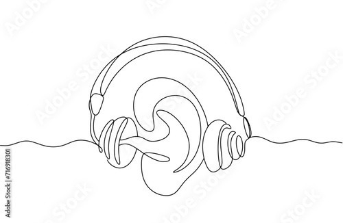 Audiometer. Ear. Headphones. Hearing diagnostics