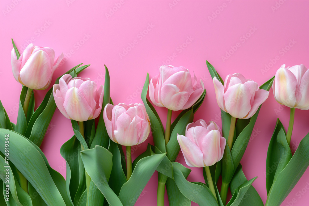 pink tulips against a pink background pink tulips against a pink background