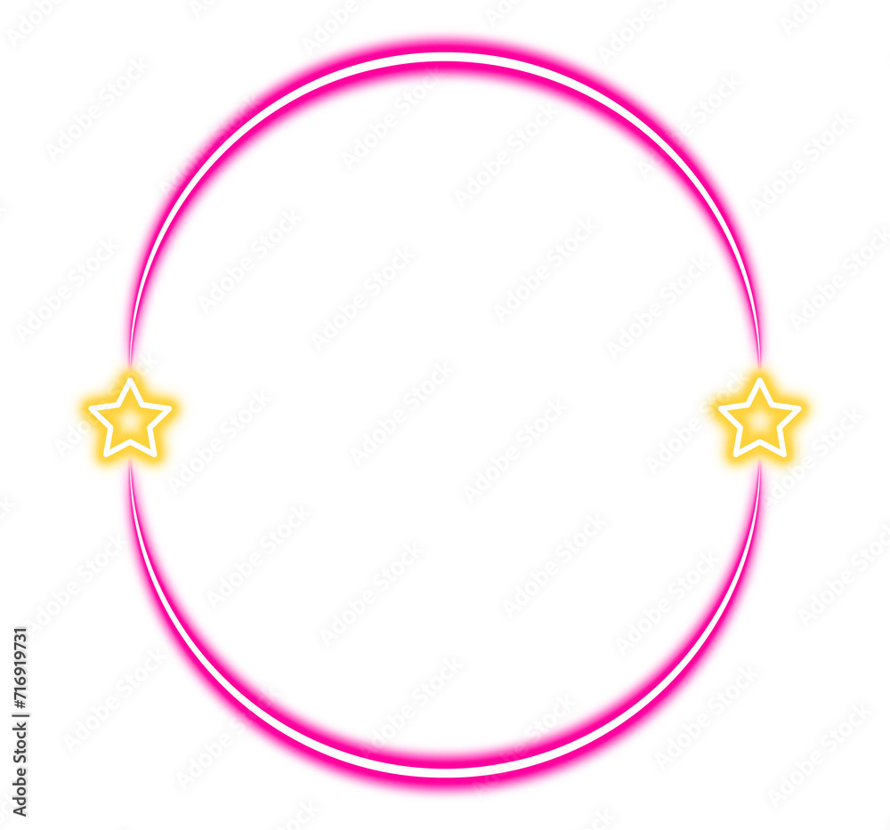 Glowing Neon Circle Frame Glowing Neon Circle Frame