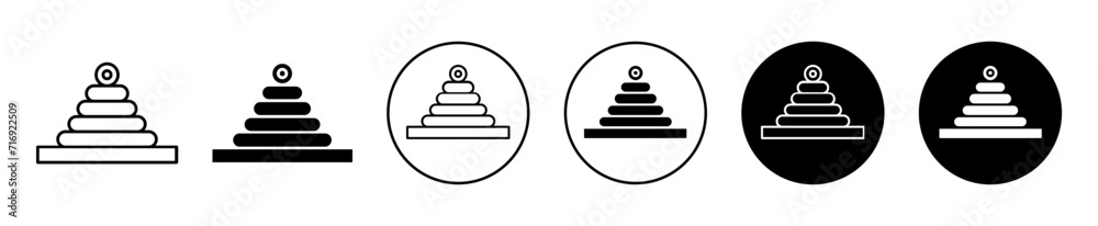 pyramid toy simple icon collection set on white background color pyramid toy simple icon collection set on white background color