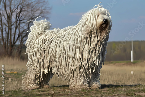 Komondor - Originating from Hungary, this breed is known for its unique, corded coat and its loyalty and protectiveness