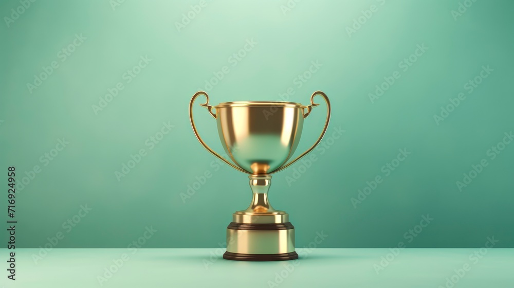 Golden trophy cup on plain background. Golden trophy cup on plain background.