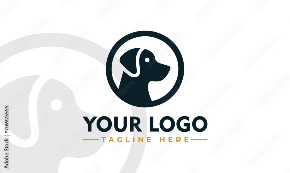 Dog vector logo design Vintage Paw logo vector for Dog Lover