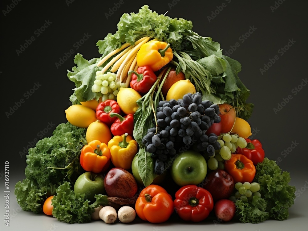Bunch of vegetables on a isolated background Bunch of vegetables on a isolated background