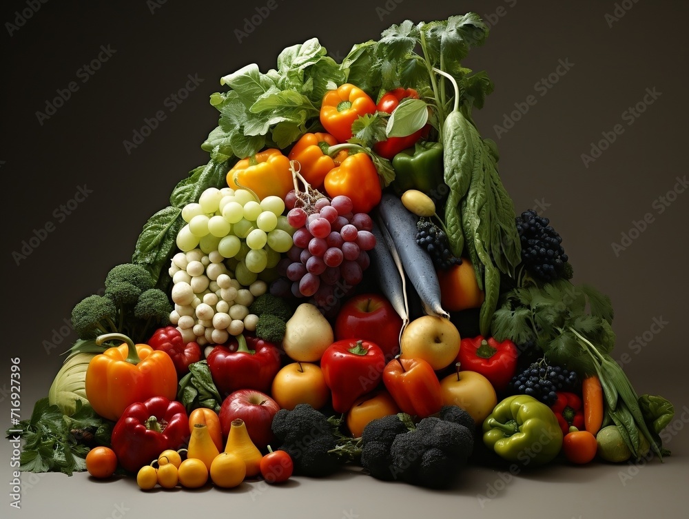Bunch of vegetables on a isolated background Bunch of vegetables on a isolated background