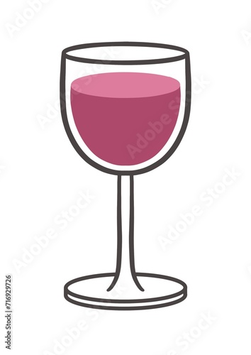 Simple glass of red wine