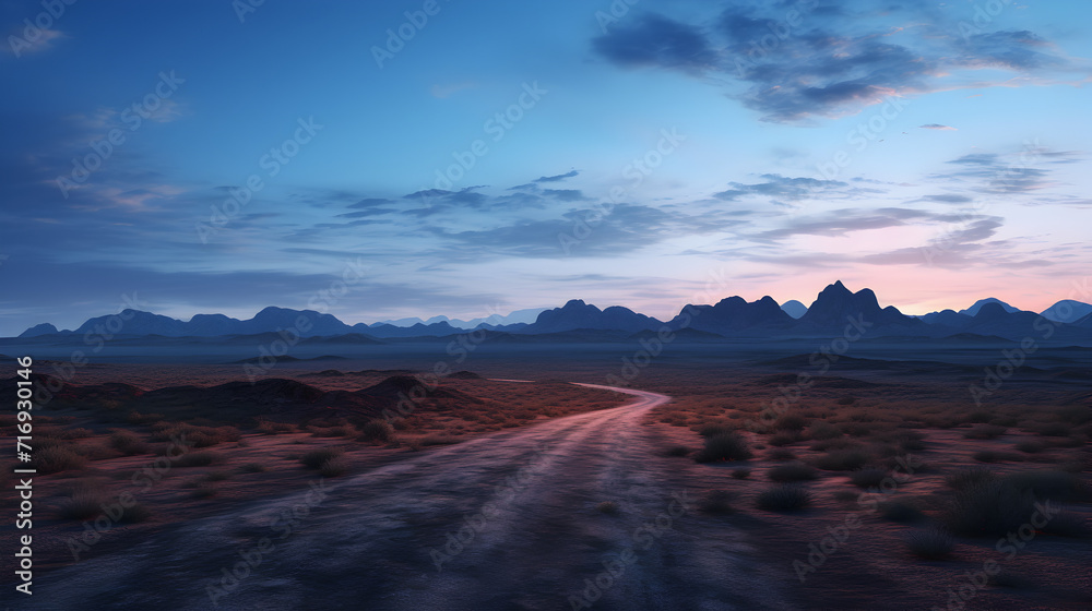 A desert highway under a starry night sky with a c 00171 01,,
Photo Road Clear Sky Desert Mountains Landscape realistic image, ultra hd, high design very detailed Free Photo
