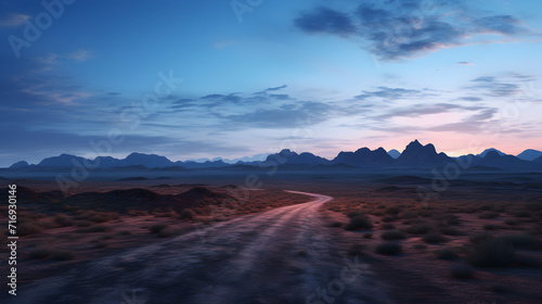 A desert highway under a starry night sky with a c 00171 01,, Photo Road Clear Sky Desert Mountains Landscape realistic image, ultra hd, high design very detailed Free Photo 