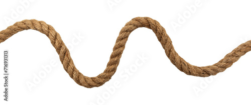Jute. Twisted linen rope on a white background. Rope. Loop photo