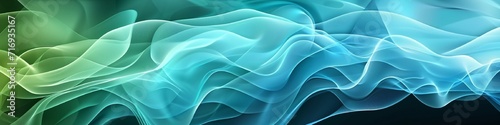 Abstract wavy liquid background. Gradient mesh. Variation set. Blue green soft light color blend. Modern design template for posters, ad banners, brochures, flyers, covers, websites.