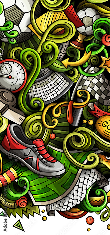 Soccer cartoon banner illustration Soccer cartoon banner illustration