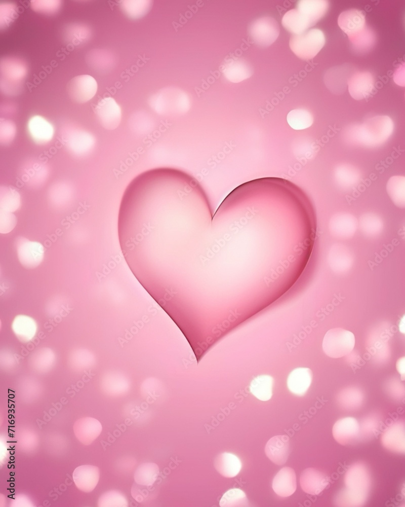 valentine background with hearts, pink background with hearts, background with bokeh