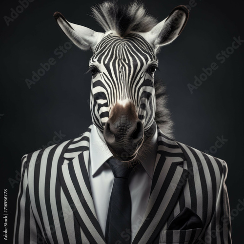 Zebra in a suit