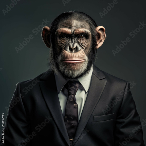 Chimpanzee in a suit © Michael Böhm