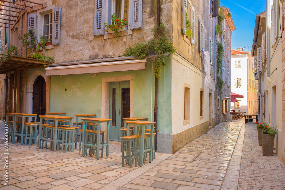 Obraz premium Porec, Croatia. Street in old town.