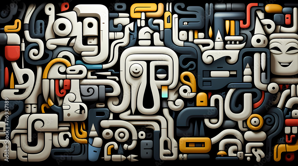 Cute graffiti art abstract background poster web page PPT, art background Cute graffiti art abstract background poster web page PPT, art background