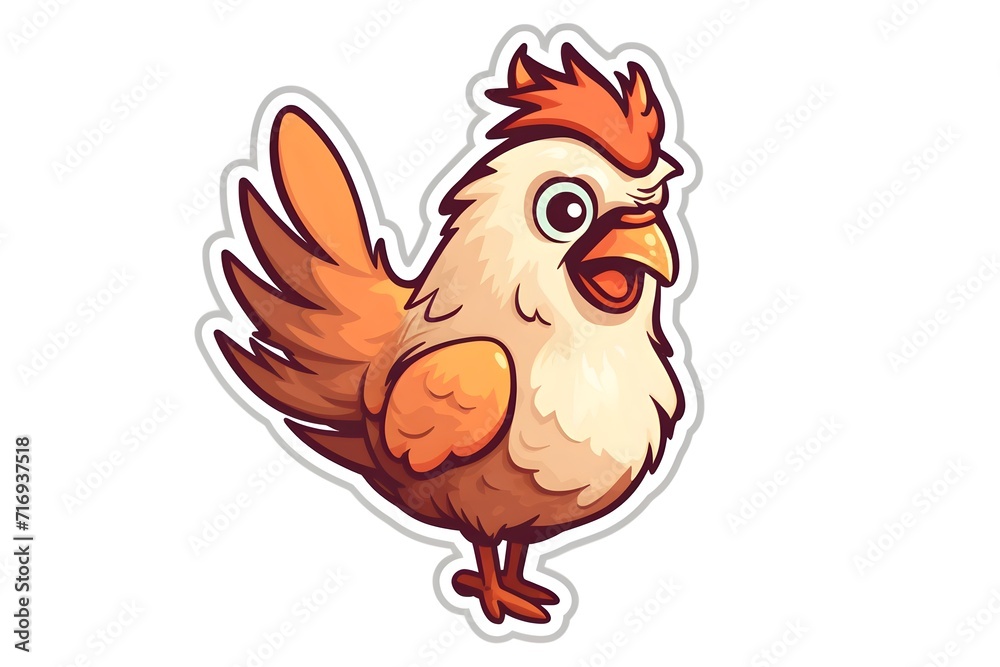 cute chicken cartoon stickers