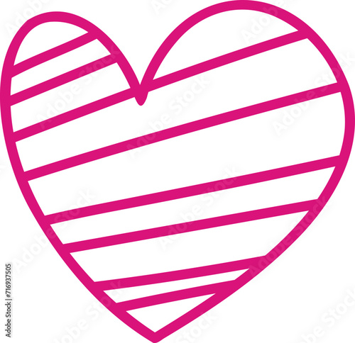 Set of various shapes of heart.