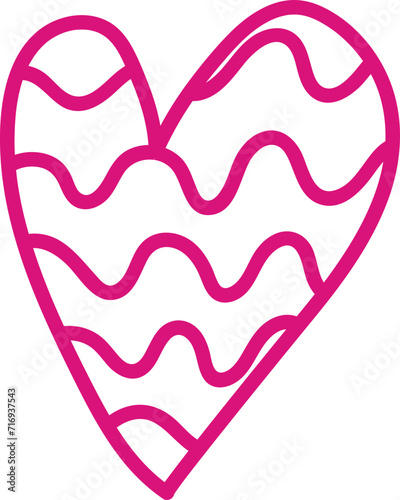 Set of various shapes of heart.