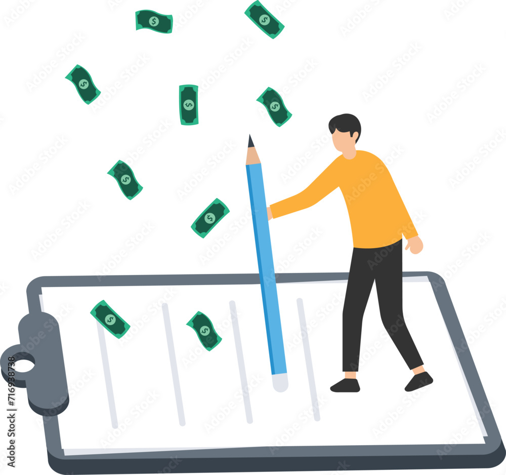 Make money from writing blog online, Monetize content, Get income or earning from links, Freelance woman blogger or writing, Catching money banknotes fall from the sky
Make money from writing blog online, Monetize content, Get income or earning from links, Freelance woman blogger or writing, Catching money banknotes fall from the sky