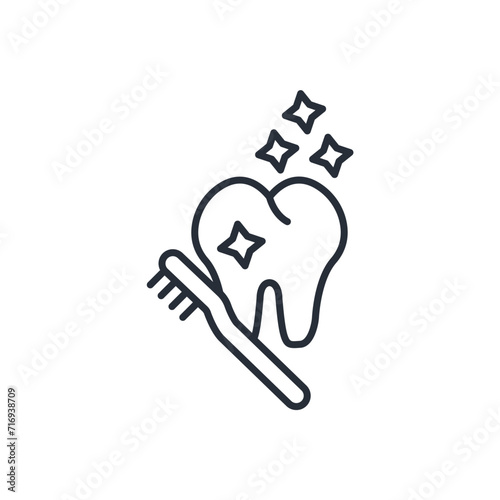 Dental icon. vector.Editable stroke.linear style sign for use web design,logo.Symbol illustration.