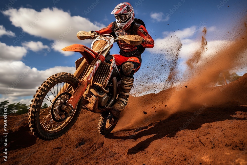 motocross stunt action at the clay circuit