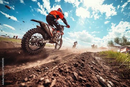 motocross stunt action at the clay circuit