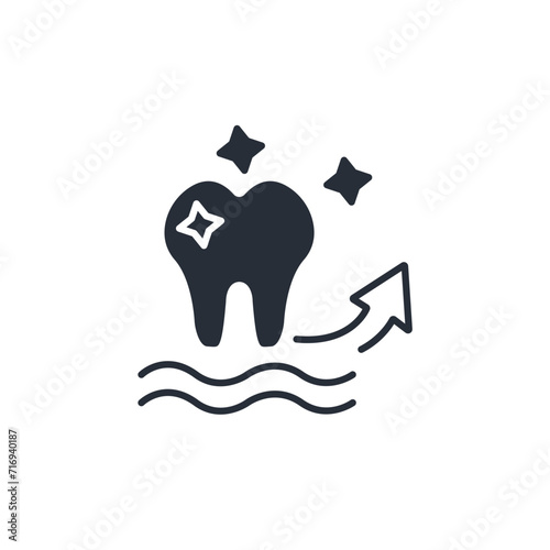 extraction tooth icon. vector.Editable stroke.linear style sign for use web design,logo.Symbol illustration.