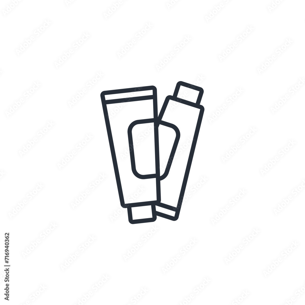 toothpaste icon. vector.Editable stroke.linear style sign for use web design,logo.Symbol illustration. toothpaste icon. vector.Editable stroke.linear style sign for use web design,logo.Symbol illustration.
