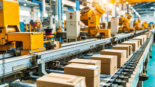 Warehouse Dynamics: Automated Storage and Packaging Process in a Modern Industrial Facility