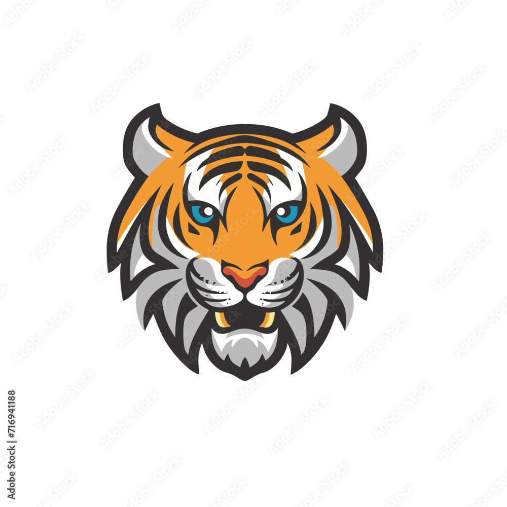 vector logo design illustration tiger