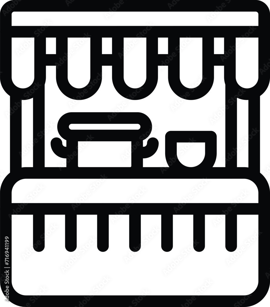 Street food icon outline vector. Eastern creation. Market dish shrimp Street food icon outline vector. Eastern creation. Market dish shrimp
