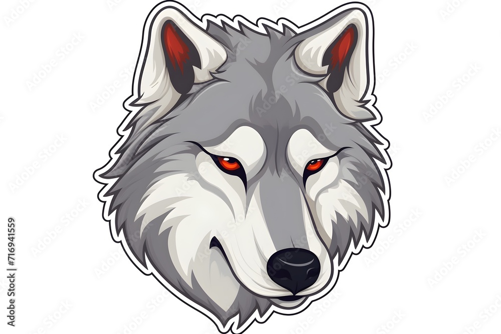 cute wolf cartoon stickers