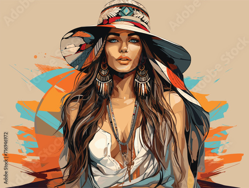 beautiful girl with hat