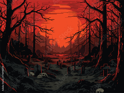 spooky halloween night