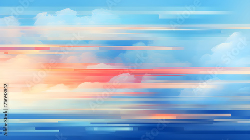 Abstract background of heavenly horizon spectrum  graphic design