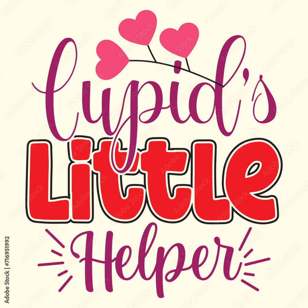 Cupid’s Little Helper t shirt design vector file 
