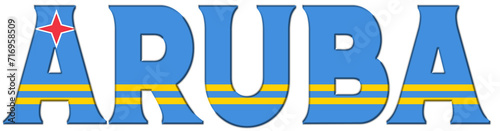 Aruba flag text font