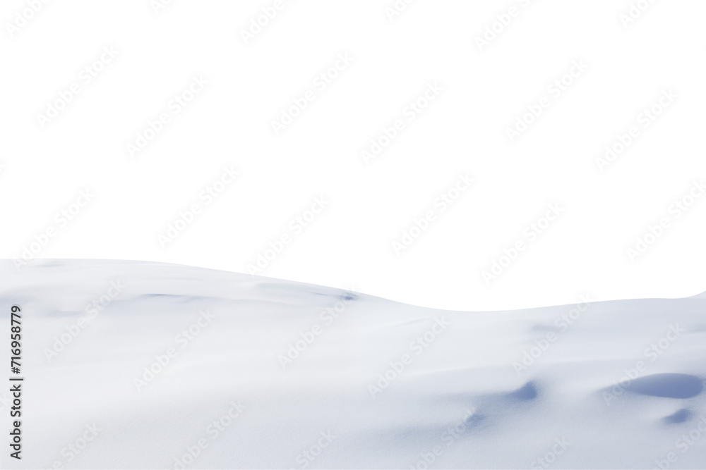 Fototapeta premium Snow landscape isolated transparency background.