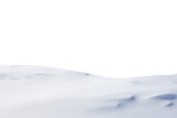 Snow landscape isolated transparency background.