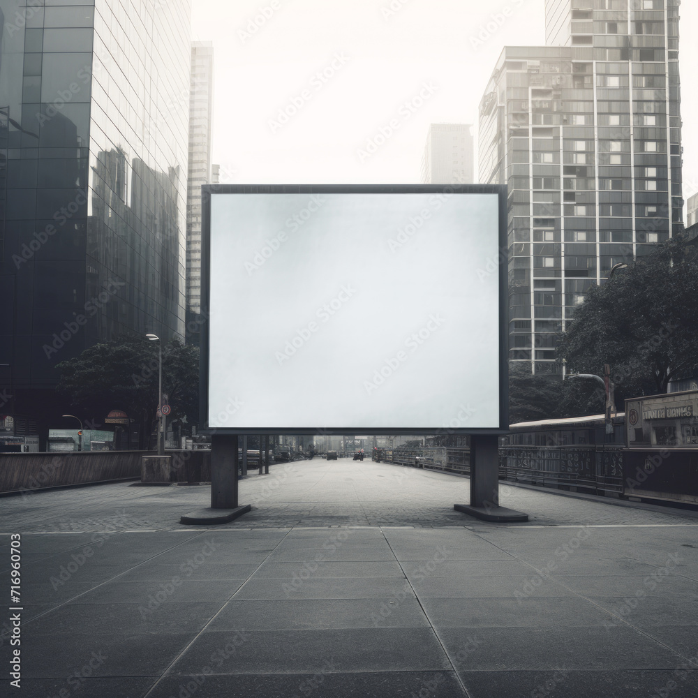 Outdoor blank street signboard mockup, billboard Outdoor blank street signboard mockup, billboard