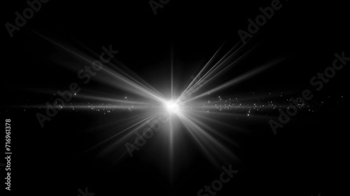 A white lens flare with particle effects, starlight.