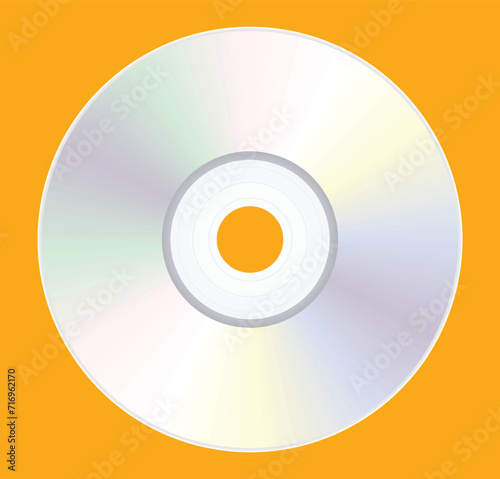 Compact disc blank. vector illustration