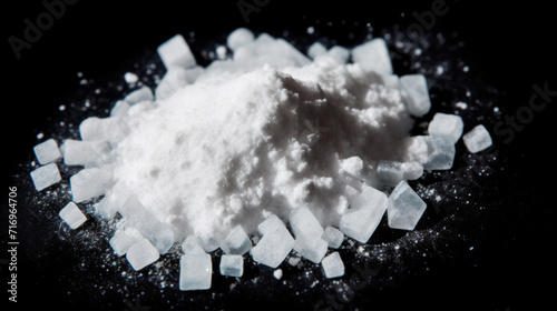 Illicit synthetic drug isolated on black background