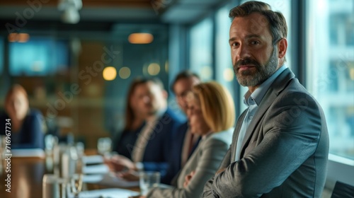 Portrait, business and man with arms crossed, startup success and leadership skills. Face, happy male person and manager with confidence, collaboration and teamwork with partnership and innovation