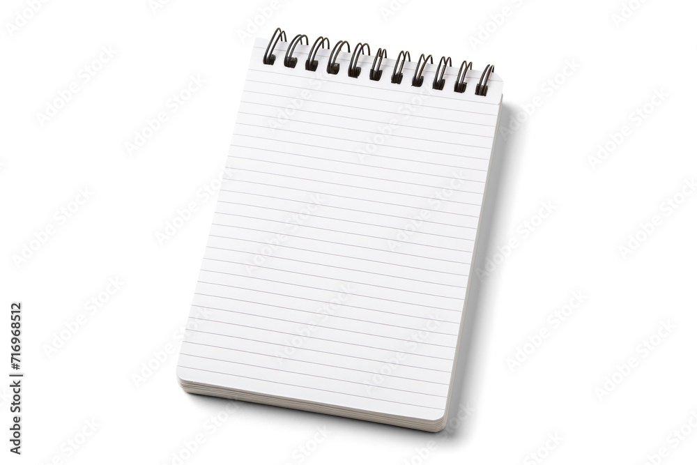 Spiral Notepad on Transparent Background