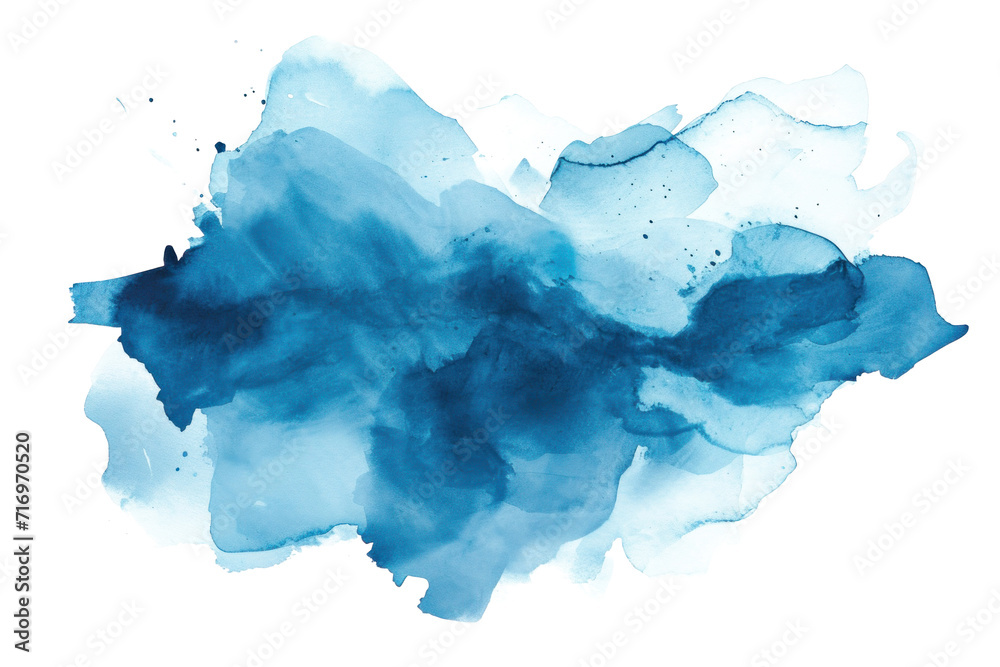Abstract Blue Watercolor Splash