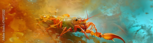 Close-Up of Bug on Colorful Background, A Detailed View of Natures Intricacies