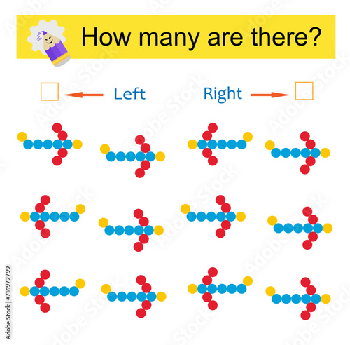 Math activity for kids. Developing numeracy skills. Cartoon plane